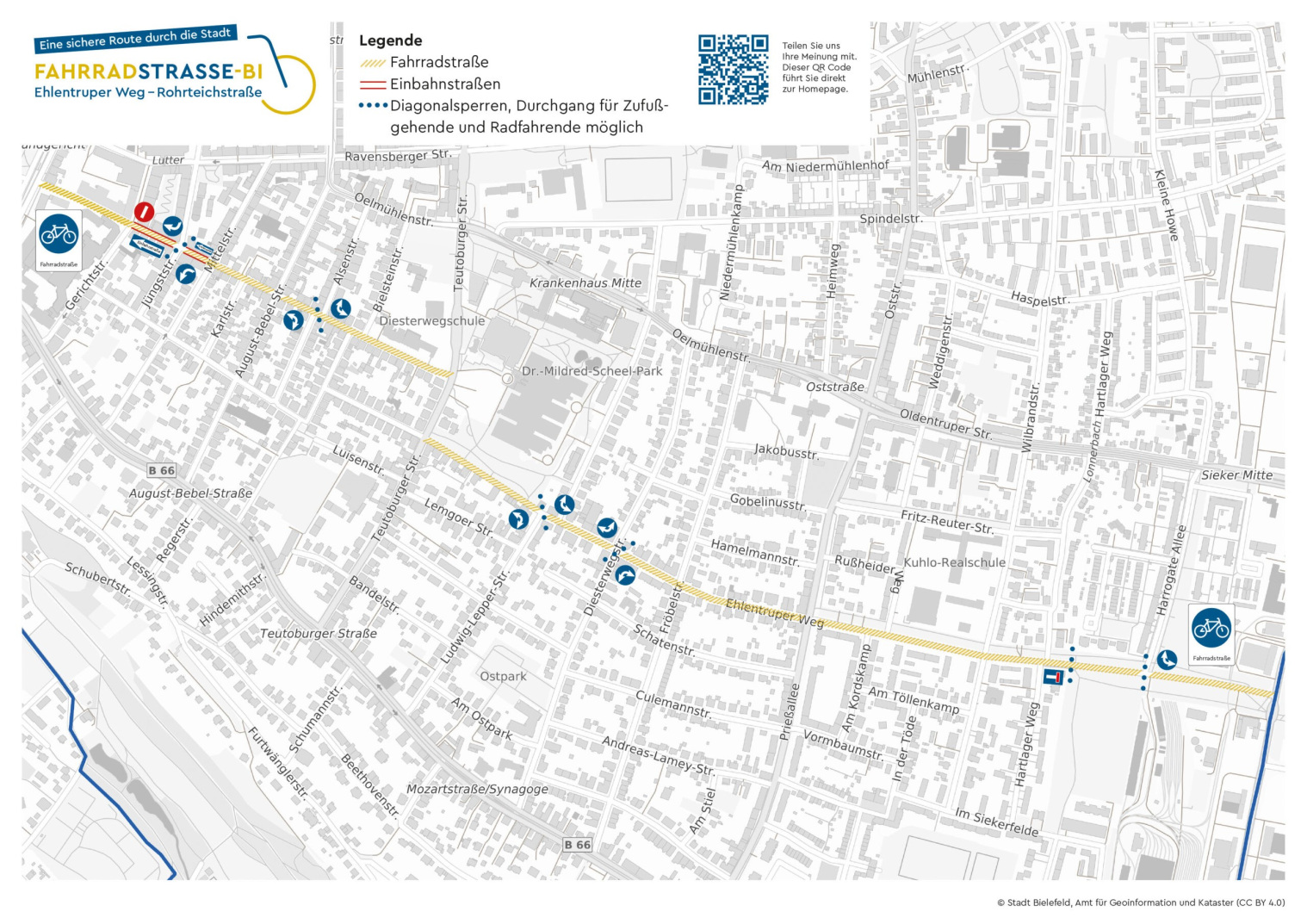 Karte Fahrradstraße