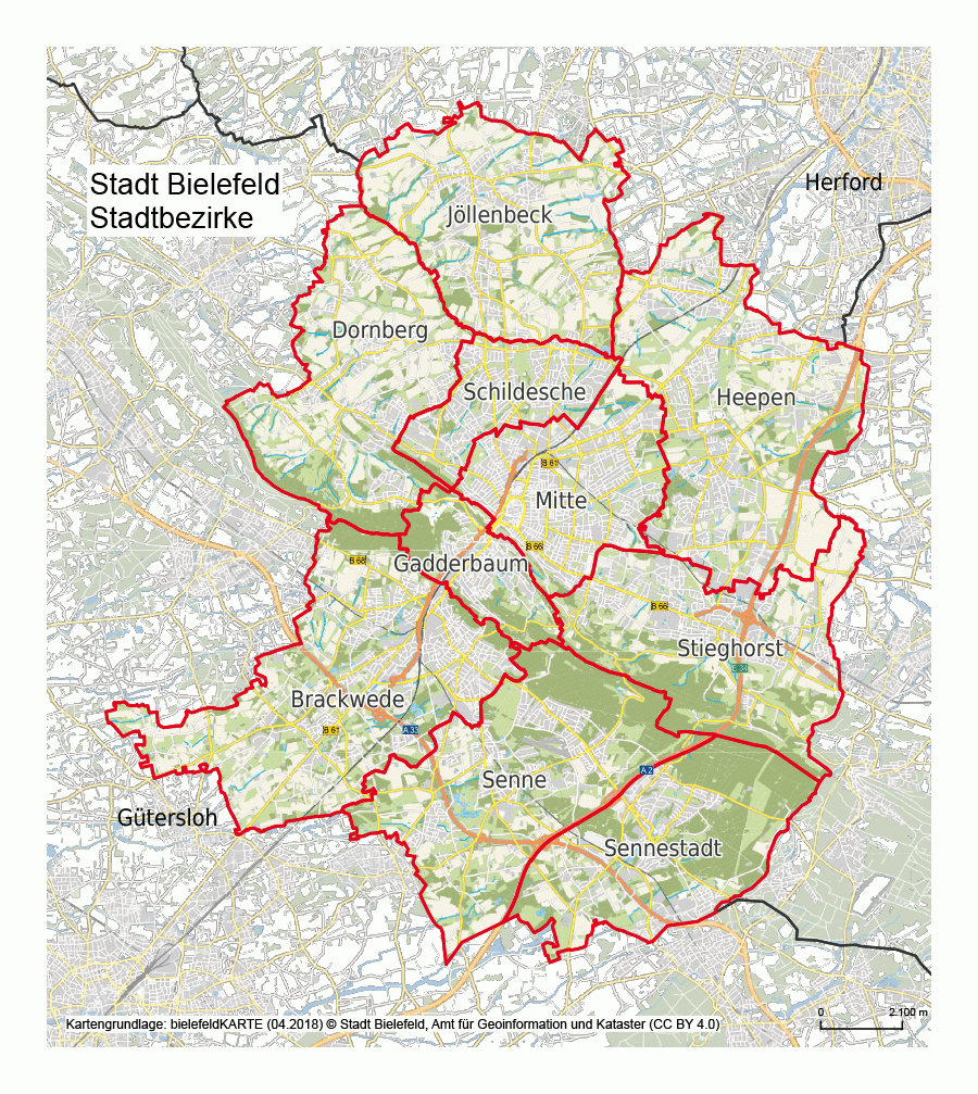 Stadtbezirke Bielefeld Stadtbezirke Bielefeld