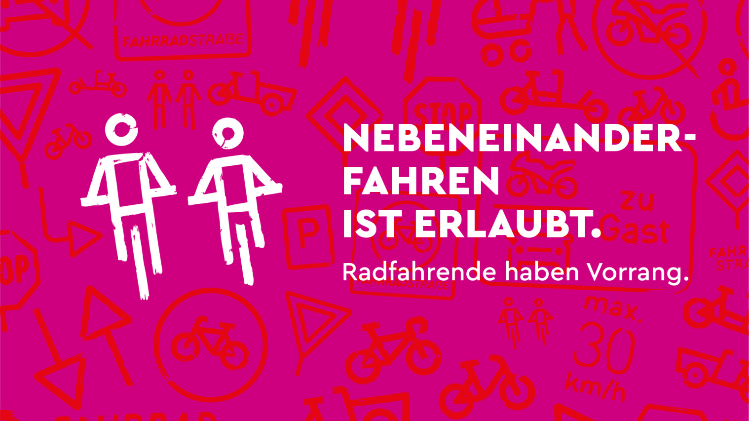 Nebeneinander Fahren ist erlaubt Nebeneinander Fahren ist erlaubt