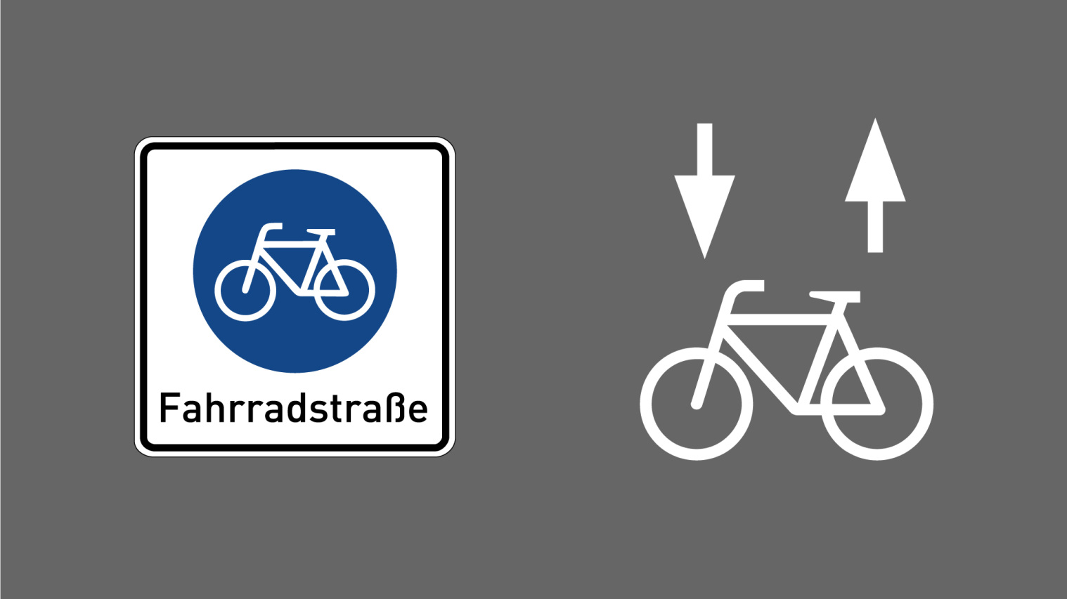 Fahrradstraße Zeichen
