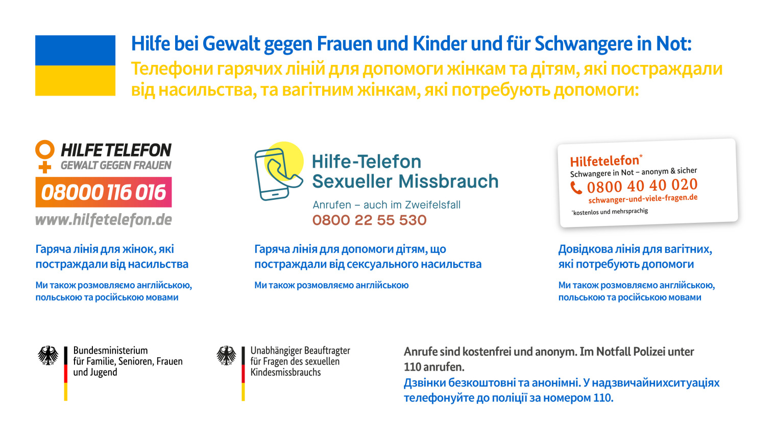 Hilfsangebote Ukraine Gleichstellungsstelle Hilfsangebote Ukraine Gleichstellungsstelle