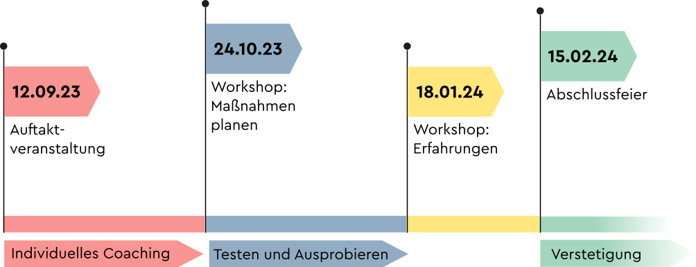 Ablauf des Pilotprojekts Klimaschutz - einfach machen