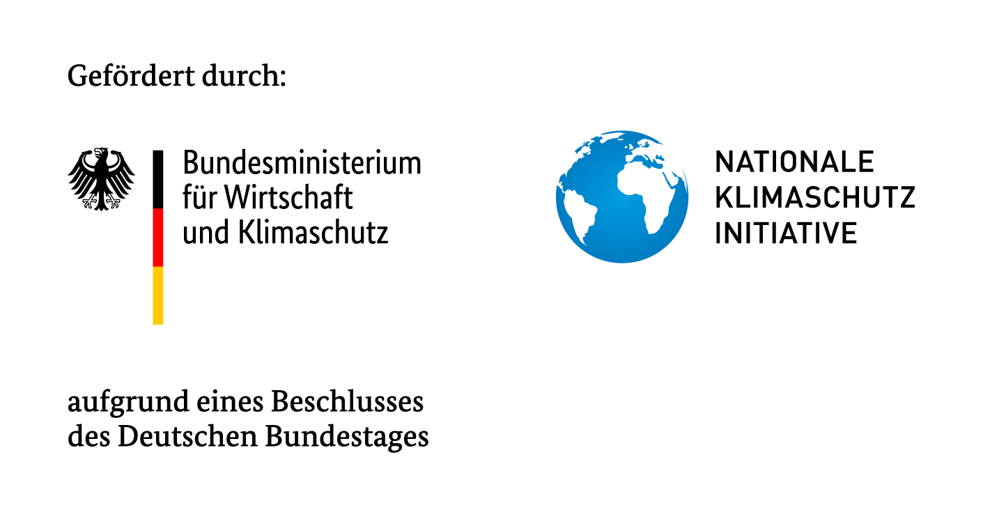 Die Logos des Bundesministeriums für Wirtschaft und Klimaschutz (BMWK) sowie das Logo der Nationale Klimaschutz Initiative (NKI) Die Logos des Bundesministeriums für Wirtschaft und Klimaschutz (BMWK) sowie das Logo der Nationalen Klimaschutz Initiative (NKI)