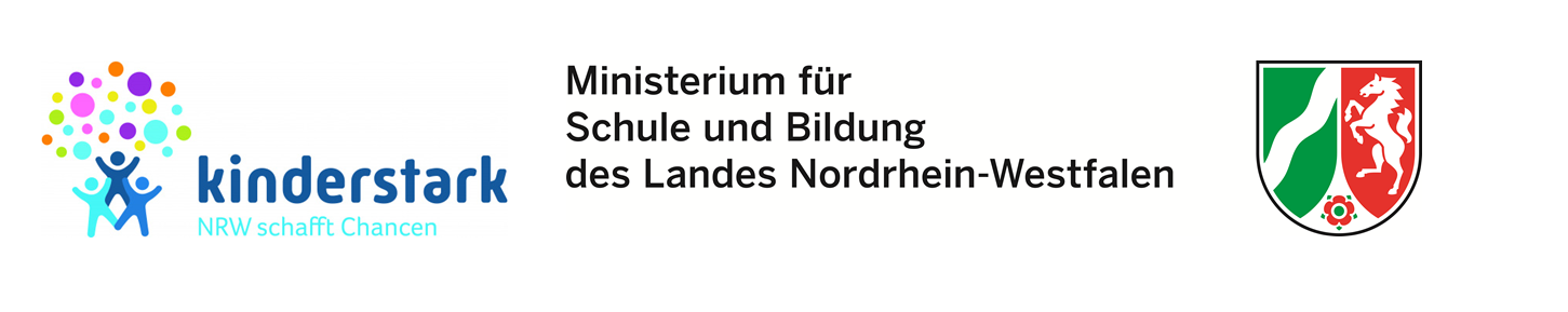 Logos Kinderstark und Ministerium für Schule und Bildung