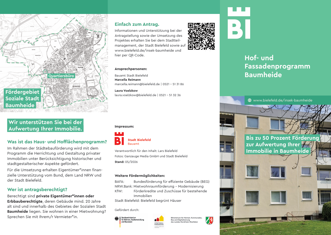 Flyer Baumheide Fassadenprogramm