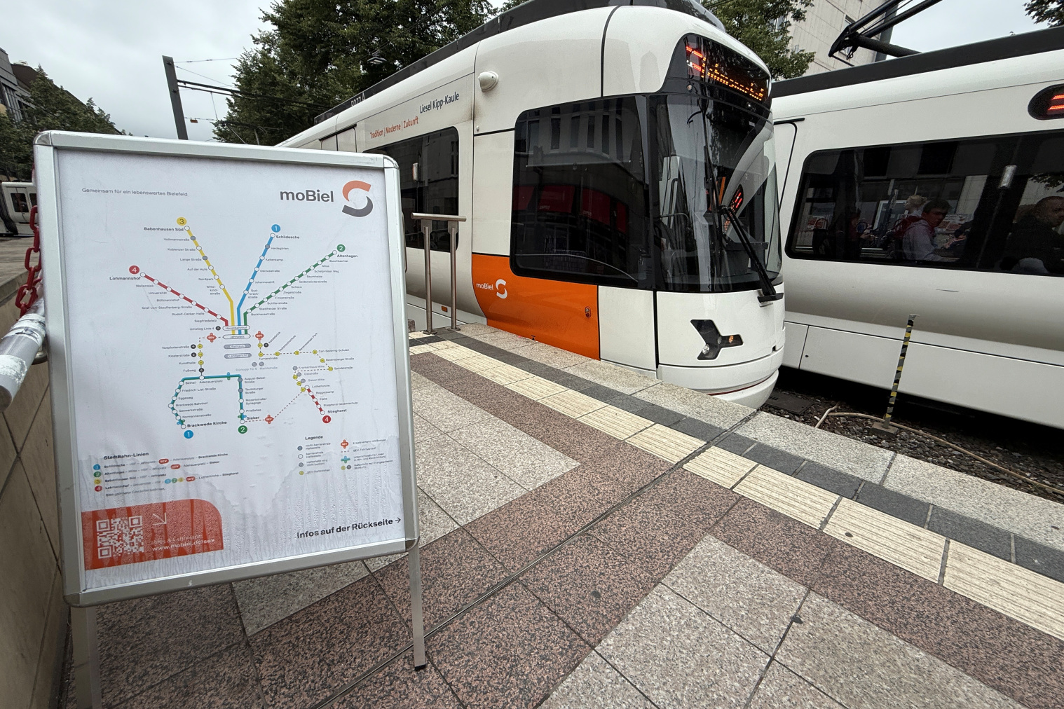 Gleisarbeiten am Niederwall. Foto: Stadt Bielefeld