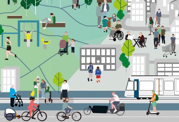 Fußverkehrskonzept Bielefeld. Grafik der LK Argus Kassel GmbH 2021