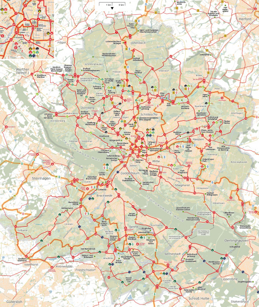 Knotenpunktkarte Radfahren