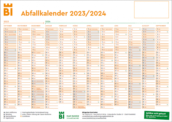 Abfallkalender Muster