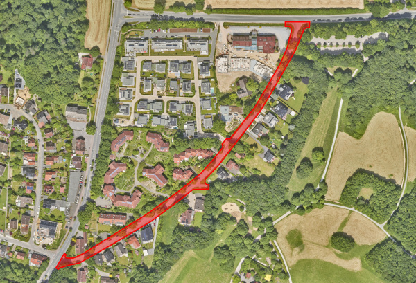 Die Karte zeigt die geplante Baumaßnahme in der Straße "Loheide" in Schildesche. Grafik: Stadt Bielefeld