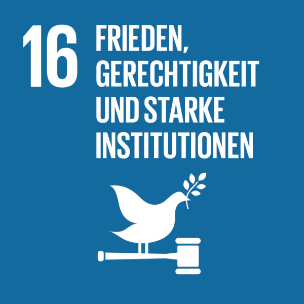 Ziel 16: Frieden, Gerechtigkeit und strake Institutionen
