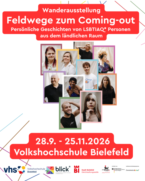 Feldwege zum Coming Out – Ausstellung in der VHS