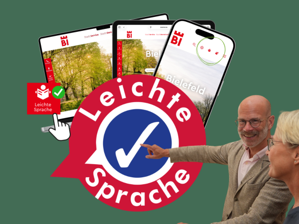 Inhalte der städtischen Homepage können seit dem 1. Juli per Klick in Echtzeit in Leichte Sprache übertragen werden. 