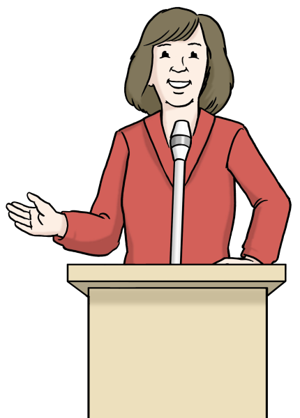 Vortrag Frau (leichte Sprache)