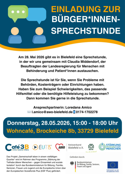 Flyer zur Bürger*innensprechstunde