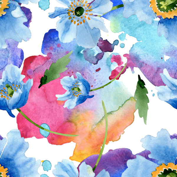 gemalte bunte Blumen