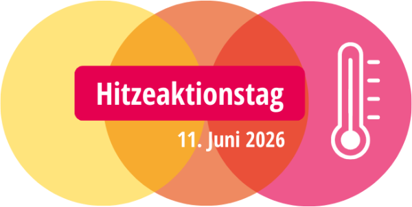 buntes Logo des bundesweiten Hitzeaktionstags am 11. Juni 2026
