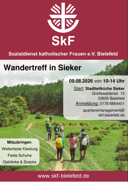 Plakat Wandertreff Sieker