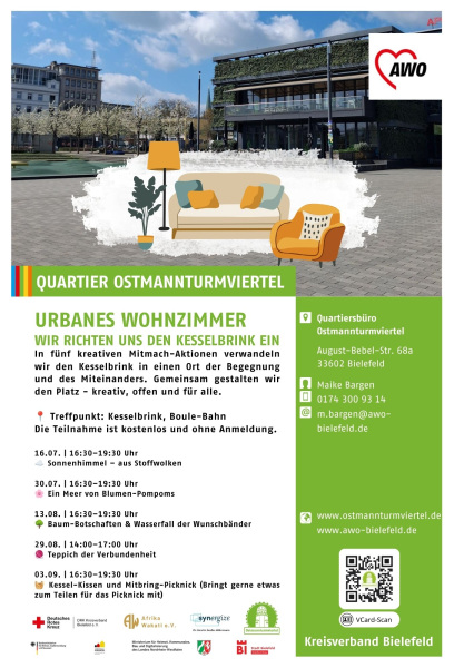 Wir richten uns den Kesselbrink ein und gestalten gemeinsam einen Ort der Begegnung
