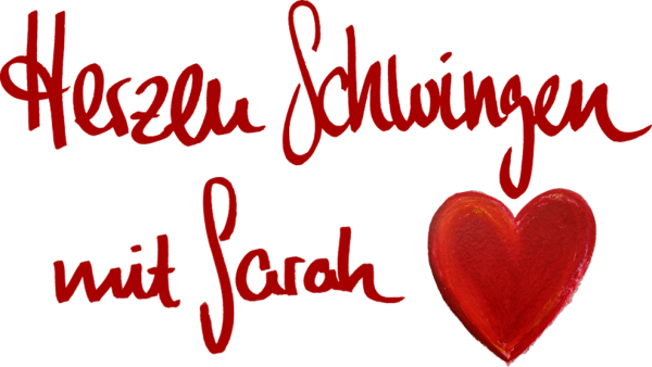 Rotes Herz mit Schriftzug
