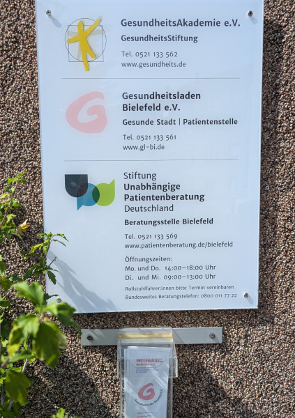 Eingangsbereich des Gesundheitsladens