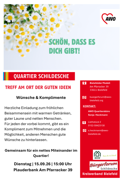 Ankündigung des Angebotes