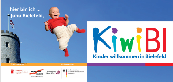 Ein fliegendes Baby vor der Sparrenburg