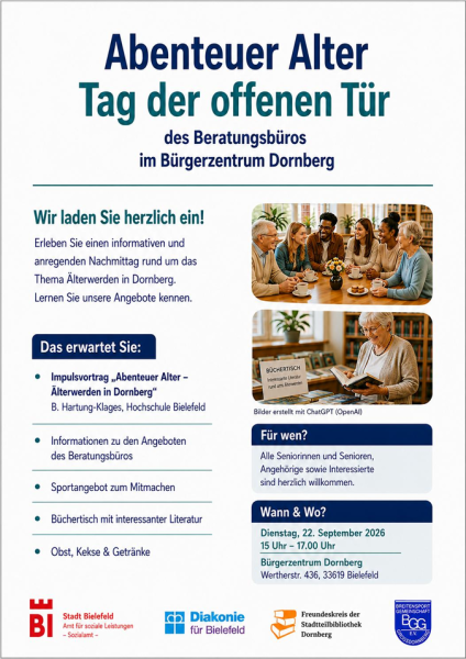 Tag der offenen Tür des Beratungsbüros im Bürgerzentrum Dornberg