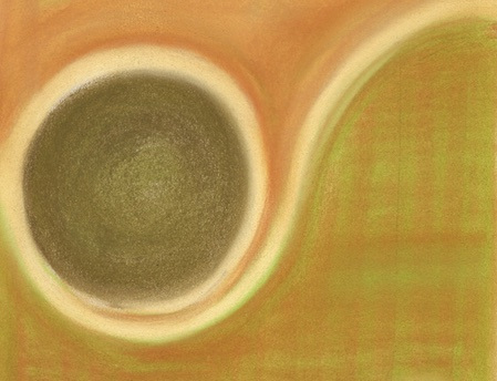 Pastellkreidezeichnung, abstrakt 