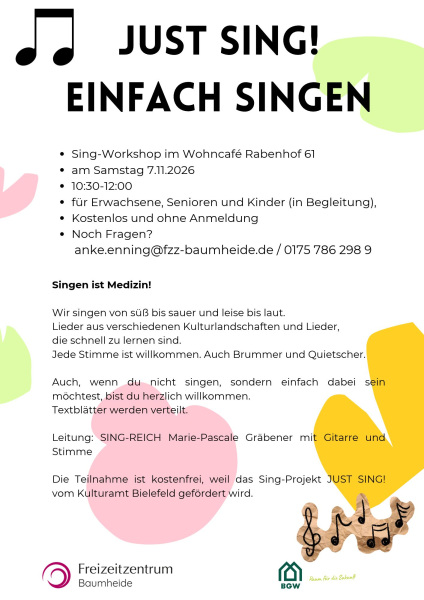 Just Sing Flyer
