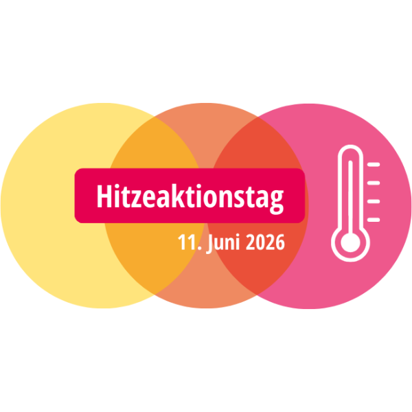 buntes Logo des bundesweiten Hitzeaktionstags am 11. Juni 2026