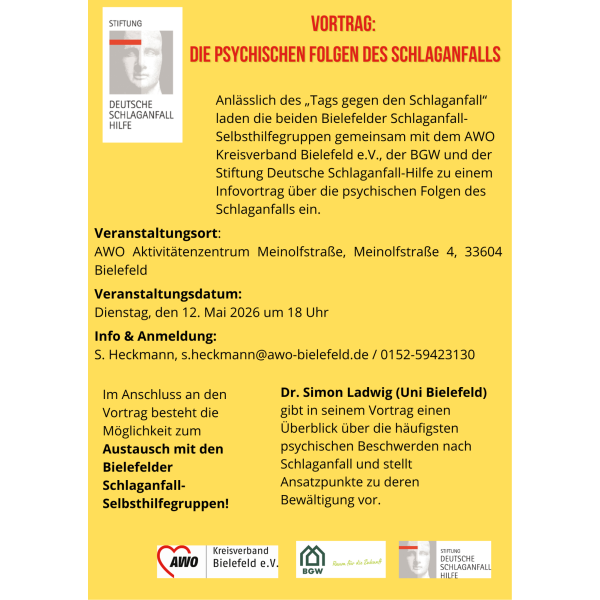 Vortragsankündigung mit Inhalt, Zeit und Ort
