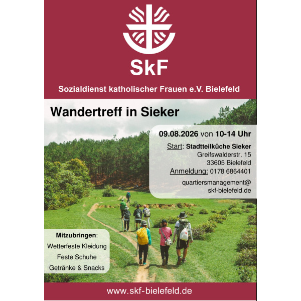 Plakat Wandertreff Sieker