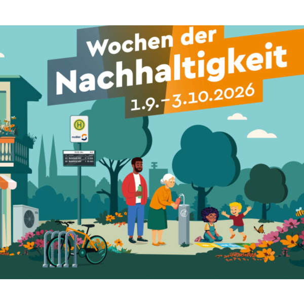 Buntes Beispiel für ein nachhaltiger Ort in der Stadt