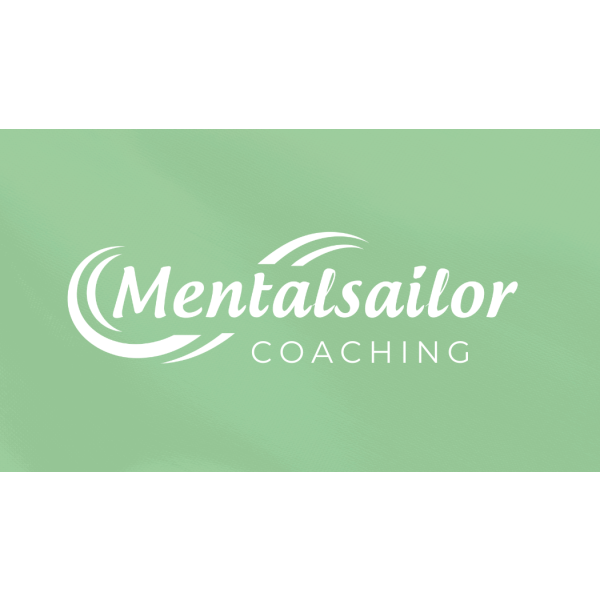 grüner Hintergrund mit weißen Schriftzug ,Mentalsailor Coaching'