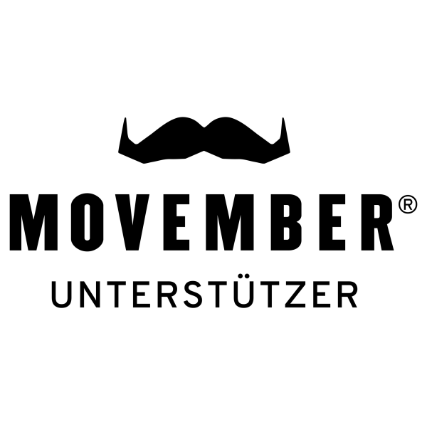 Schnurrbart mit den Schriftzug ,NOVEMBER UNTERSTÜTZER'