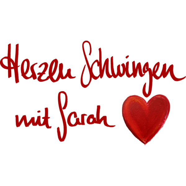 Rotes Herz mit Schriftzug 