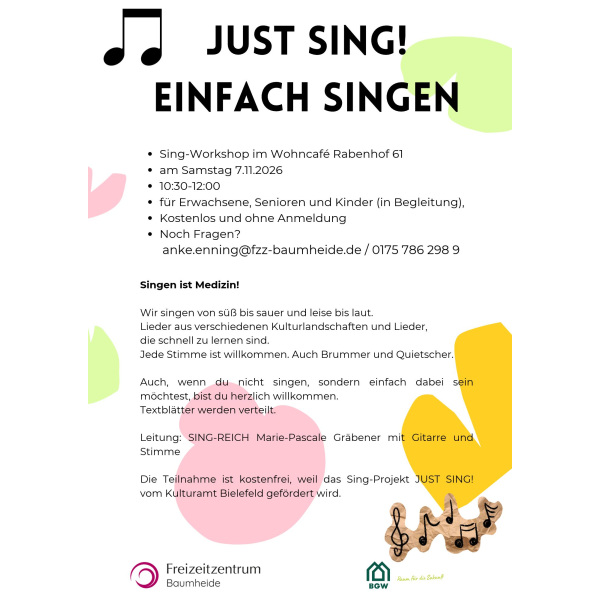 Just Sing Flyer