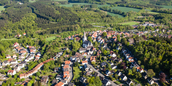 Luftbild von der Stadt Oerlinghausen