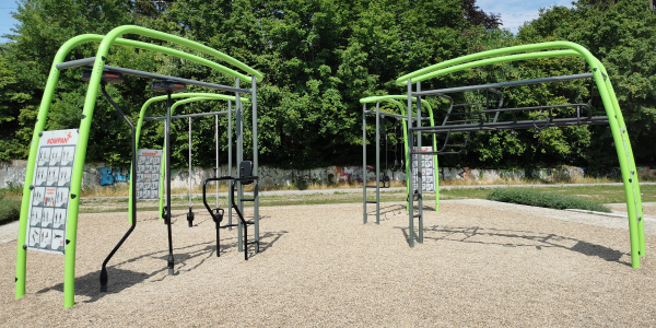 Fitnessgeräte im Luttergrünzug in Bielefeld