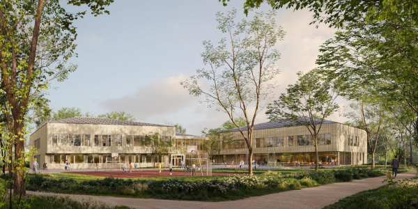 Neubau der Grundschule in Sieker, Visualisierung: Stadt Bielefeld