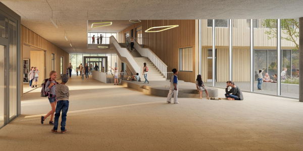 Neubau der Grundschule Sieker, Visualisierung: Stadt Bielefeld