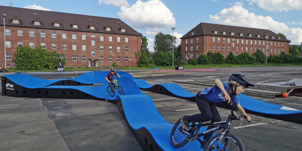 Der mobile Pumptrack auf dem Gelände der Rochdale-Kaserne, Foto: Stadt Bielefeld