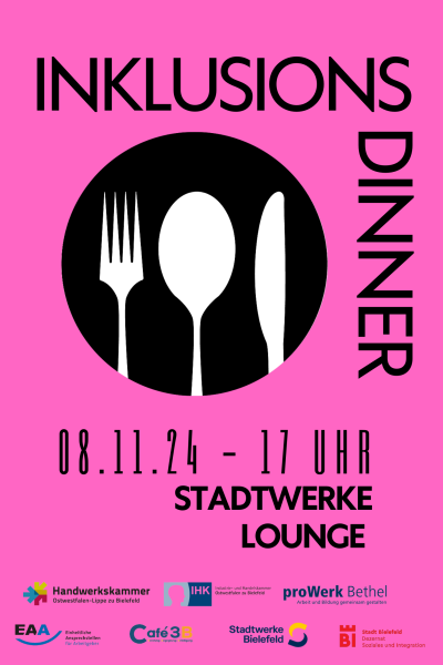 Inklusionsdinner 08.11.2024, 17 Uhr, Stadtwerke Lounge