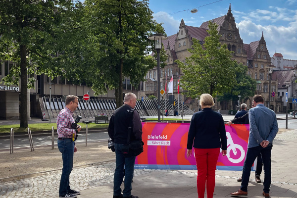 Eindrücke vom Pressetermin für die Kampagne "Bielefeld fährt Rad"