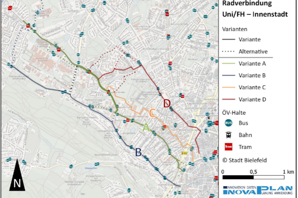 Die Radverbindung zwischen Uni und Innenstadt