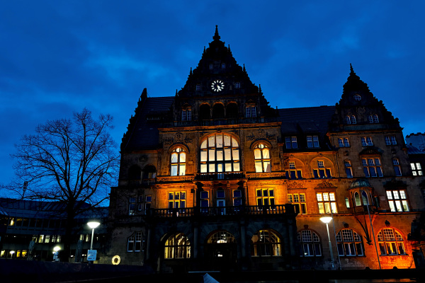 Rathaus am Abend