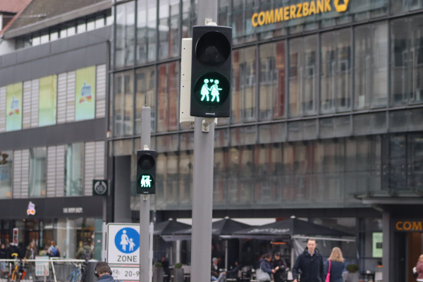Fußgängerampel am Jahnplatz
