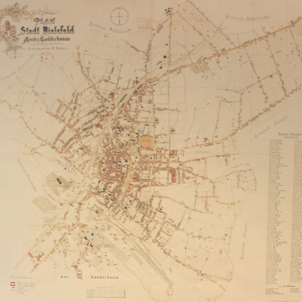 Stadtplan Stadtentwässerung 1895