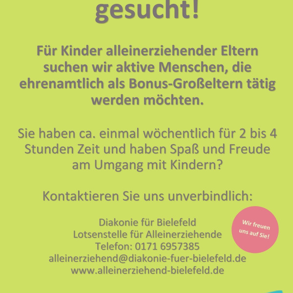 Bonus-Großeltern gesucht